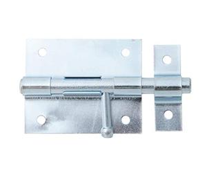 Alberts 137298 Bolt Latch with Round Handle and Fixed Loop Blue Galvanised Plate 70 x 57 mm Bolt Diameter 9.5 mm Total Length 100 mm