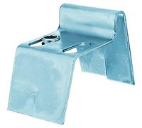 Alberts 137533 Gate Stop | for Setting in Concrete, with Slotted Holes, with Drop Bolt Guide | electrogalvanised Blue | 100 mm