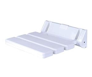 Alberts 140892 Folding Shower Seat, for Wall Mounting, Plastic, White, 315 x 225 mm