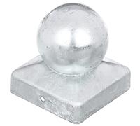 Alberts 205829 Post Cap for Wooden Posts | with Ball Head | hot-dip galvanised | 70 x 70 mm