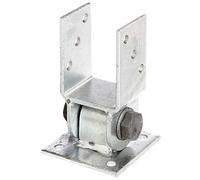 Alberts 208707 Post Holder with Moving Top | Screw-On | Hot-Dip Galvanised | Clear Width 71 mm