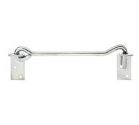 Alberts 209216 Hook and Eye | with Angle Plates or Eyelets on Plates | electrogalvanised, Thick-Layer-passivated | Length 280 mm | Hook Ø 12 mm