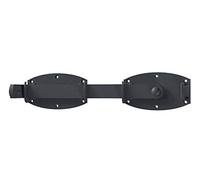 Alberts 210687 Double gate hasp Ovado | galvanised, Graphite Grey Plastic-Coated | Size 375 x 80 x 140 mm
