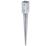 Alberts 211271 Fence Post Spike | for Round or Square Timber Posts | hot-dip galvanised | 71 x 71 mm | Total Length 750 mm
