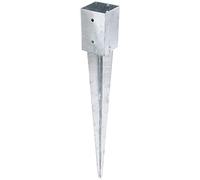 Alberts 211288 Fence Post Spike | for Round or Square Timber Posts | hot-dip galvanised | 91 x 91 mm | Total Length 750 mm