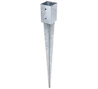 Alberts 211301 Fence Post Spike | for Round or Square Timber Posts | hot-dip galvanised | 91 x 91 mm | Total Length 900 mm