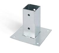 Alberts 211608 Screw-on Sleeve | for Round or Square Timber Posts | hot-dip galvanised | 61 x 61 mm