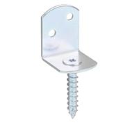 Alberts 212209 Braid Fence Holder L-Shaped | in Various Designs | Yellow Galvanised | Total Height 83 mm | Set of 24