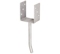 Alberts 214210 U-post support | with concrete anchor made of round steel | stainless steel | clear width 91 mm | length concrete anchor 200 mm