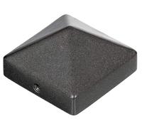 Alberts 217082 Post Cap for Timber Posts | high Shape | cast Aluminium | Anthracite Metallic | 70 x 70 mm