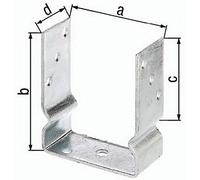 Alberts 217600 U-post support | to screw on or to set in concrete | hot-dip galvanised | clear width 71 mm