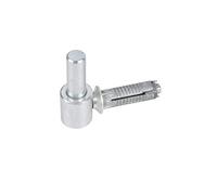 Alberts 307370 Hook for screwing in | with Metric Thread | electrogalvanised Blue | Backset Ø16 mm | 65 x 33 mm