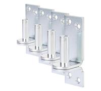 Alberts 311230 Hook on Plate | in Designs with DI or DII Hook | electrogalvanised, Thick-Layer-passivated | Backset Ø13 mm | Plate 100 x 35 mm (Pack of 4)