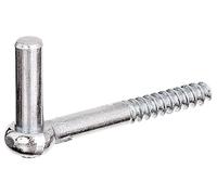 Alberts 312138 Hook for screwing in | J-Hook, with Cut Thread | electrogalvanised, Thick-Layer-passivated | Backset Ø13 mm | Length 115 mm