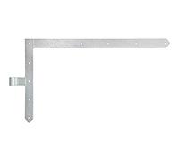 Alberts 312947 Gate Corner Hinge | in the Designs for Gates, Garage Gates and Frame Gates | hot-dip galvanised | roll Ø20 mm | Size 600 x 1000 mm