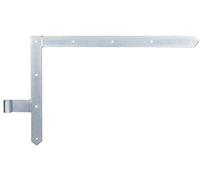 Alberts 313104 Gate Corner Hinge | in the Designs for Gates, Garage Gates and Frame Gates | electrogalvanised, Thick-Layer-passivated | roll Ø16 mm | Size 400 x 600 mm