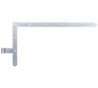 Alberts 313128 Gate Angle Hinge | in the Versions for Gates, Garage Doors and Frame Gates | galvanised, Thick-Film passivated | roll Ø16 mm | Size 400 x 800 mm