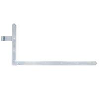 Alberts 313135 Gate Corner Hinge | in the Designs for Gates, Garage Gates and Frame Gates | electrogalvanised, Thick-Layer-passivated | roll Ø16 mm | Size 400 x 400 mm