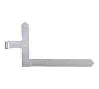 Alberts 313173 Gate Corner Hinge | in the Designs for Gates, Garage Gates and Frame Gates | hot-dip galvanised | roll Ø13 mm | Size 400 x 400 mm