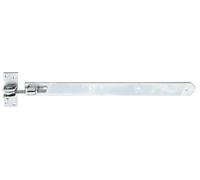 Alberts 318253 Shutter Hinge | Straight, Round end, Adjustable by 30 mm | electrogalvanised, Thick-Layer-passivated | 460 x 40 mm