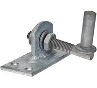 Alberts 318758 Hook for screwing on | Adjustable by 20 mm | hot-dip galvanised | Backset Ø13 mm | Plate 100 x 40 mm