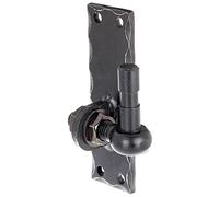 Alberts 323066 Clamp to Screw on | Wrought Iron | Black Plastic Coated | Hammered | 150 x 45 mm | Hammered