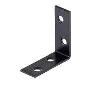 Alberts 332594 Chair Angle galvanic Blue galvanized-black-plastic-coated-40 x 40 x 15 mm, Black