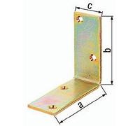 Alberts 333508 Joist Hanger Angle Bracket | Wide | electrogalvanised, Thick-Layer-passivated | 100 x 100 x 40 mm