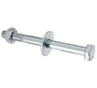 Alberts 338268 Hexagon Head Screw | D-Fix, for H-Post Support, U-Post Support etc. | electrogalvanised Blue | M10 x 110 mm | Set of 2