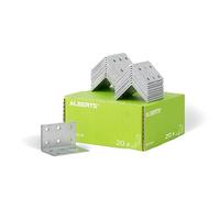 Alberts 339067 Perforated Angle Plate | sendzimir galvanised | 40 x 40 x 60 mm | Set of 20