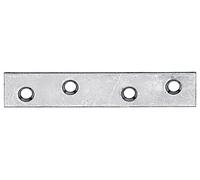 Alberts 339265 Flat Connector Angle and Connecting Plates, Silver, 80 mm