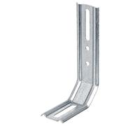 Alberts 341381 Adjustment Angle | Twice 45 ° Angle, Embossed, with Oblong Hole | sendzimir galvanised | 50 x 30 x 100 mm | Set of 25