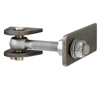 Alberts 411060 Gate Hinge | for 180° Opening | Short Design | hot-dip galvanised Screws and Nuts, Stainless Steel Bolts and Split pins | Thread M16