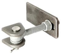 Alberts 411138 Gate Hinge | for 180° Opening | Long Version | Hot-Dip Galvanised Screws and Nuts, Bolts and Cotter Pin Made of Stainless Steel | M16 Thread
