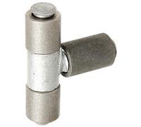 Alberts 411565 Weld-on Hinge | Adjustable by 40 mm | Steel, with galvanised pin and Middle Part | Thread M20 | Outer Ø 27 mm