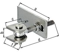 Alberts 417826 Gate Hinge | for 180° Opening | Short Version | Hot-Dip Galvanised Screws and Nuts, Bolts and Cotter Pin Made of Stainless Steel | M20 Thread