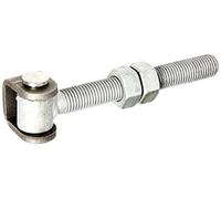 Alberts 418373 Gate Hinge | with Nuts | hot-dip galvanised Eye Screw, Stainless Steel Connecting Bolt and Locking Ring | Thread M20