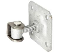 Alberts 418397 Gate Hinge | with Plate for screwing on | hot-dip galvanised Eye Screw, Connecting Bolt and Locking Ring Made of Stainless Steel | Thread M16