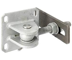 Alberts 418656 Gate Hinge | with Plate for screwing on | hot-dip galvanised Steel and Stainless Steel | Thread M20