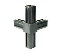 Alberts 426460 XD Pipe Connector, T-Piece and Another Right Angled Outlet, Plastic, Black, 30 x 30 x 2.0 mm