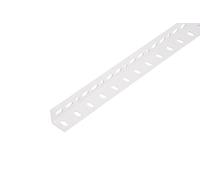 Alberts 433864 Conceptor® Angle Profile | White Plastic Coated RAL 9016 | Perforated | 1000 x 25 x 25