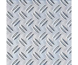 Alberts 466725 Structured Sheet | Ripple Embossing | Aluminium Natural | 300 x 1000 x 1.5 mm
