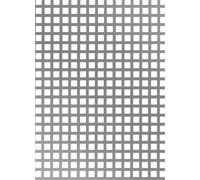 Alberts 467142 Perforated Sheet | Square Perforation | Aluminium, Silver Anodized | 250 x 500 x 0.8 mm