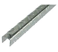 Alberts 468880 U-Profile | Rippled Embossing | Aluminium, Blank | 1000 x 23.5 x 23.5 mm