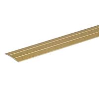 Alberts 484484 Transition Profile | self-Adhesive, with Two Grooves | Aluminium, anodised Gold Colour | 900 x 37,8 mm