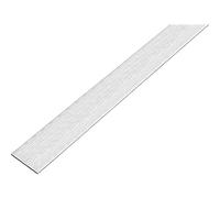 Alberts 488826 Flat Bar, Self-Adhesive, Aluminium, Stainless Steel Design, Light, 1000 x 30 x 2 mm