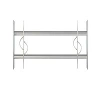 Alberts 563585 window grille Secorino Style | extendable for windows outside | burglary protection grille | electrogalvanised blue | 300 x 500-650 mm