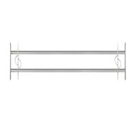 Alberts 563608 window grille Secorino Style | extendable for windows outside | burglary protection grille | electrogalvanised blue | 300 x 1000-1500 mm