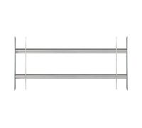 GAH-Alberts Secorino Basic 563684 Window Grille Extendible for Exterior Windows Burglary Protection Grille Galvanised Blue 300 x 700-1050 mm