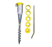 Alberts 610647 Screw-in ground Sleeve for Pipes | Suitable for All standpipes from Ø25 to 65 mm | hot-dip galvanised | Length 560 mm | 100-pack